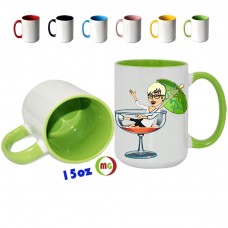 15oz inner / handle Colored Sublimation Mugs  36pcs/case